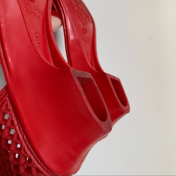 Sandak Sandals Size 10.5 Red Jelly Vintage 1970’s California Deadstock New W Box - Picture 10 of 11